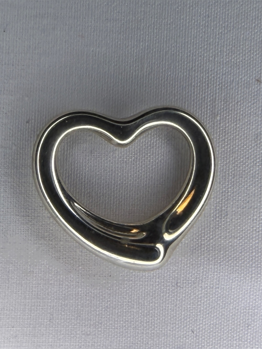 TIFFANY&CO 925 Sterling Silver ELSA PERETTI Open Heart Charm 18mm